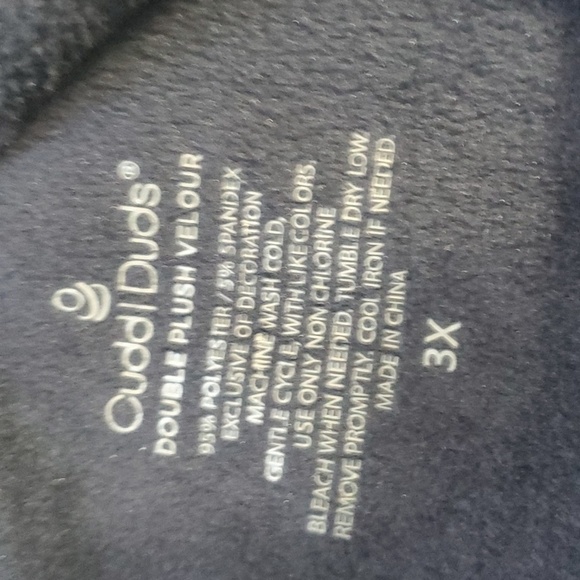 Cuddl Duds pants women's size 3X blue double plush velour loungewear bottoms - Picture 11 of 13